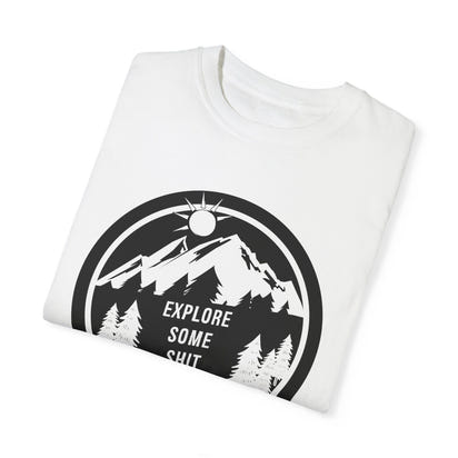 Unisex-T-Shirt aus stückgefärbtem Material