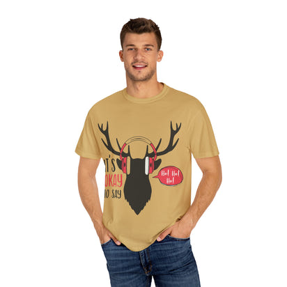Weihnachtliches Unisex-T-Shirt, stückgefärbt 1