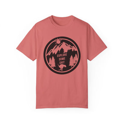 Unisex-T-Shirt aus stückgefärbtem Material