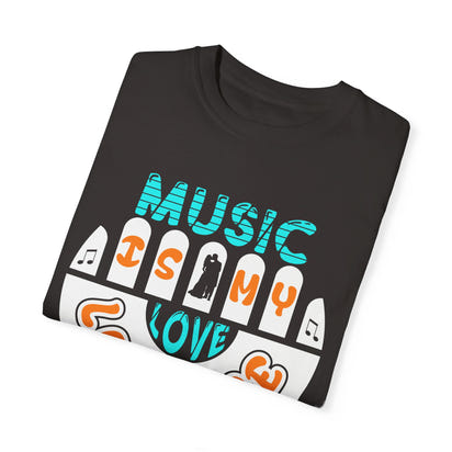 (Música)Camiseta unisex teñida en prenda