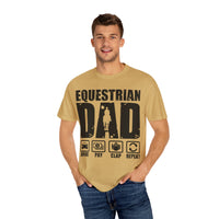 Camiseta para papá ecuestre, regalo único para el Día del Padre, regalo para amantes de los caballos, camiseta unisex informal, ropa para papá que monta a caballo