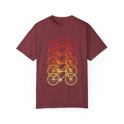 Unisex-Fahrrad-T-Shirt, stückgefärbt