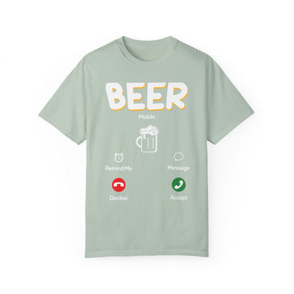 Unisex-T-Shirt mit Alkohol-Motiv, stückgefärbt