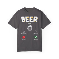 Unisex-T-Shirt mit Alkohol-Motiv, stückgefärbt
