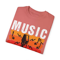(Música)Camiseta unisex teñida en prenda