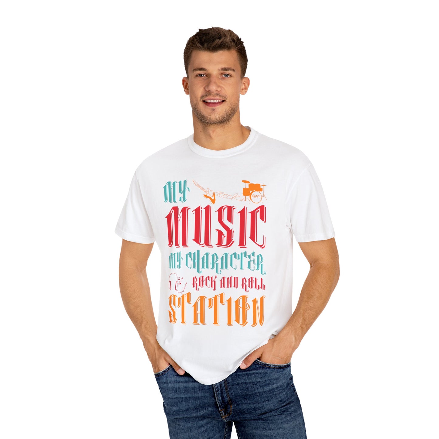 (Music)Unisex Garment-Dyed T-shirt