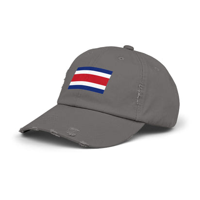 Retro-Cap mit Flaggenmotiv im Used-Look | Unisex-Cap mit Costa-Rica-Motiv – perfekt für Freizeit, Outdoor-Abenteuer, Sommerfeste, Reisen und als Geschenk für Sie und Ihn