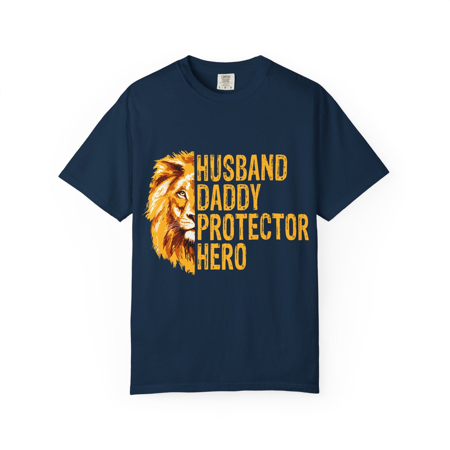 Helden-Papa-T-Shirt, stückgefärbt, perfektes Geschenk zum Vatertag, Geburtstag, für Ehemänner, Beschützer-T-Shirt, Freizeitkleidung