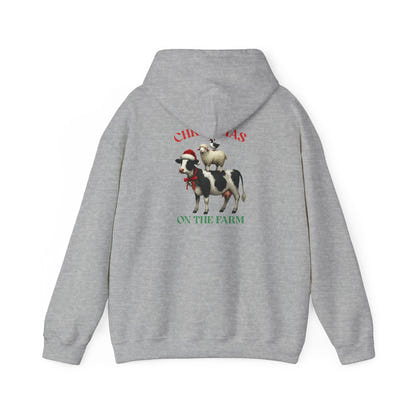 Weihnachtliches Unisex-Kapuzensweatshirt aus schwerem Mischgewebe