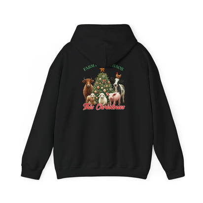Weihnachtliches Unisex-Kapuzensweatshirt aus schwerem Mischgewebe 2