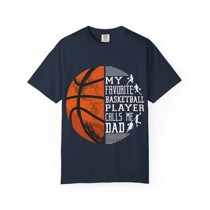 Mein Lieblingsbasketballspieler nennt mich Papa – T-Shirt, Unisex-Sportshirt, Geschenk für sportbegeisterte Väter, Vatertag, Basketball-Fan-Shirt