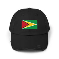 Guyanese Pride Distressed Cap | Unisex Flag Hat for Festivals, Sports, Casual Wear, Gifts, and Celebrations