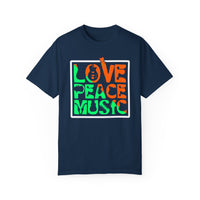 (Musik)Unisex-T-Shirt aus stückgefärbtem Material