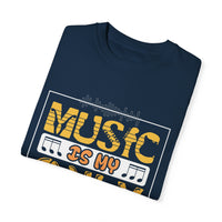 (Música)Camiseta unisex teñida en prenda