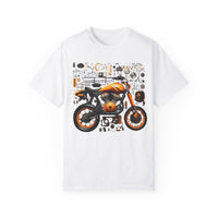Camiseta unisex teñida con toque artístico (moto)