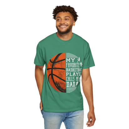Mein Lieblingsbasketballspieler nennt mich Papa – T-Shirt, Unisex-Sportshirt, Geschenk für sportbegeisterte Väter, Vatertag, Basketball-Fan-Shirt