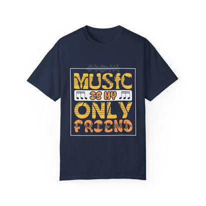 (Música)Camiseta unisex teñida en prenda