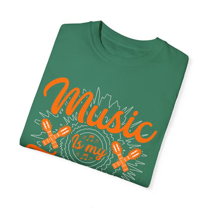(Música)Camiseta unisex teñida en prenda