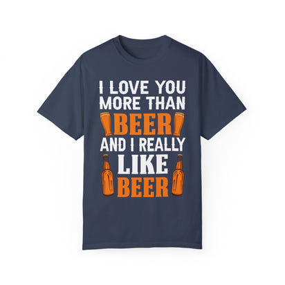 Unisex-T-Shirt aus stückgefärbtem Material