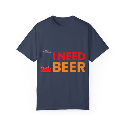 Unisex-T-Shirt aus stückgefärbtem Material