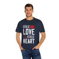 (Valentinstag) Unisex-T-Shirt aus stückgefärbtem Material