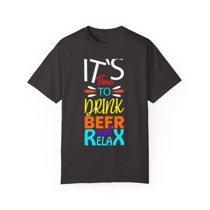 Unisex-T-Shirt aus stückgefärbtem Material