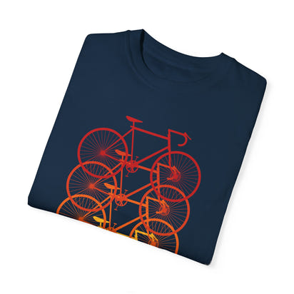 Unisex-Fahrrad-T-Shirt, stückgefärbt