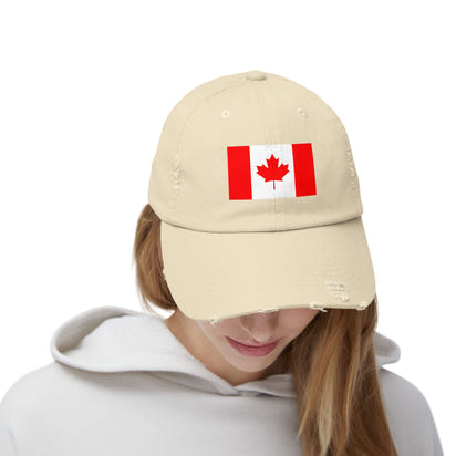 Unisex-Kappe mit abgenutztem Kanada-Flaggenmuster, lässige Mütze für Outdoor-Abenteuer, Fanartikel zum kanadischen Nationalstolz, Geschenkidee zum Canada Day, stylisches Sommeraccessoire