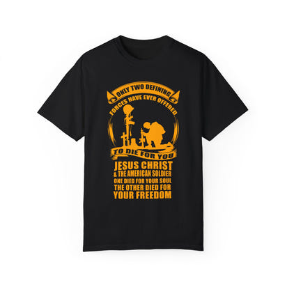 Militärisches Unisex-T-Shirt, stückgefärbt