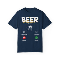 Unisex-T-Shirt mit Alkohol-Motiv, stückgefärbt