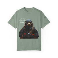 Camiseta unisex teñida con toque artístico (moto)