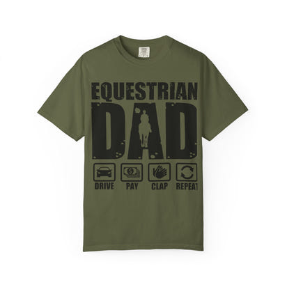 Camiseta para papá ecuestre, regalo único para el Día del Padre, regalo para amantes de los caballos, camiseta unisex informal, ropa para papá que monta a caballo