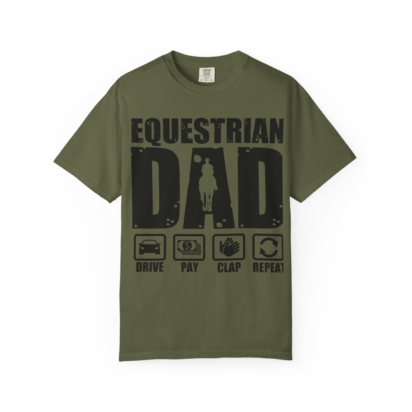 Camiseta para papá ecuestre, regalo único para el Día del Padre, regalo para amantes de los caballos, camiseta unisex informal, ropa para papá que monta a caballo