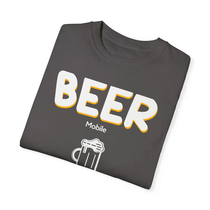 Unisex-T-Shirt mit Alkohol-Motiv, stückgefärbt