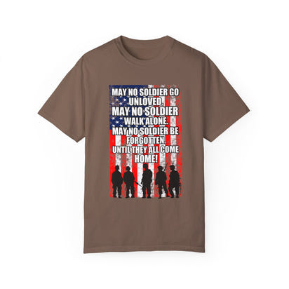 Militärisches Unisex-T-Shirt, stückgefärbt