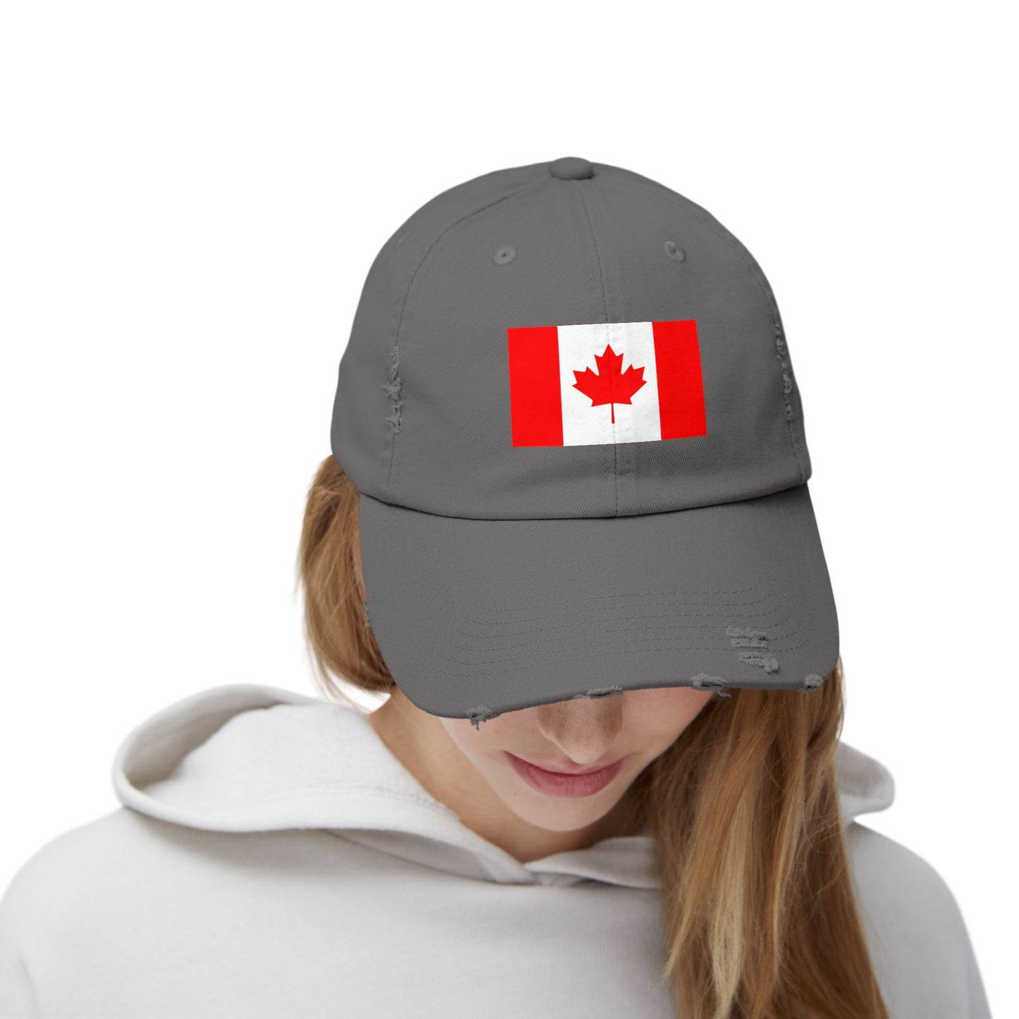 Unisex-Kappe mit abgenutztem Kanada-Flaggenmuster, lässige Mütze für Outdoor-Abenteuer, Fanartikel zum kanadischen Nationalstolz, Geschenkidee zum Canada Day, stylisches Sommeraccessoire