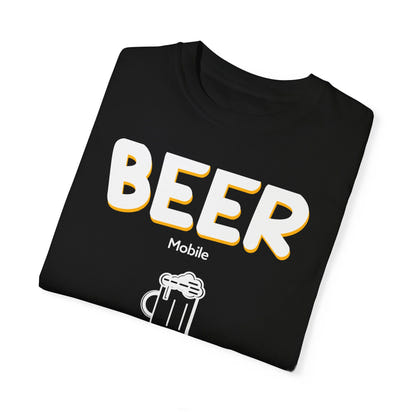 Unisex-T-Shirt mit Alkohol-Motiv, stückgefärbt