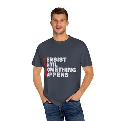 Unisex-T-Shirt aus stückgefärbtem Material