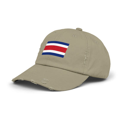 Retro-Cap mit Flaggenmotiv im Used-Look | Unisex-Cap mit Costa-Rica-Motiv – perfekt für Freizeit, Outdoor-Abenteuer, Sommerfeste, Reisen und als Geschenk für Sie und Ihn