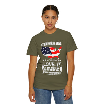 Militärisches Unisex-T-Shirt, stückgefärbt