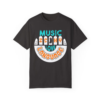 (Música)Camiseta unisex teñida en prenda