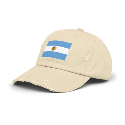 Stylische Unisex-Kappe im Used-Look mit argentinischer Flagge – Lässige Mütze, Modeaccessoire, Geschenkidee, Reisebegleiter, Fanartikel