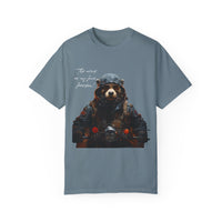 Camiseta unisex teñida con toque artístico (moto)