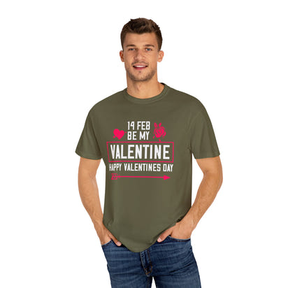 (Valentinstag) Unisex-T-Shirt aus stückgefärbtem Material