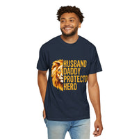 Helden-Papa-T-Shirt, stückgefärbt, perfektes Geschenk zum Vatertag, Geburtstag, für Ehemänner, Beschützer-T-Shirt, Freizeitkleidung