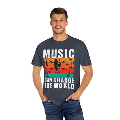 (Música)Camiseta unisex teñida en prenda