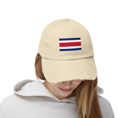 Retro-Cap mit Flaggenmotiv im Used-Look | Unisex-Cap mit Costa-Rica-Motiv – perfekt für Freizeit, Outdoor-Abenteuer, Sommerfeste, Reisen und als Geschenk für Sie und Ihn