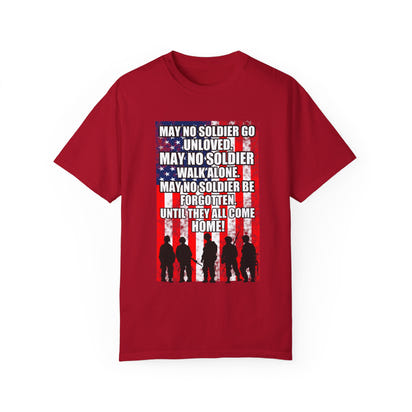 Militärisches Unisex-T-Shirt, stückgefärbt