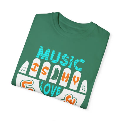 (Música)Camiseta unisex teñida en prenda