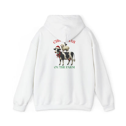 Weihnachtliches Unisex-Kapuzensweatshirt aus schwerem Mischgewebe